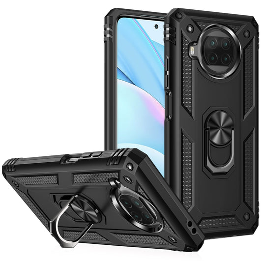 For Xiaomi Mi 10T Lite 5G Shockproof TPU + PC Protective Case with 360 Degree Rotating Holder(Black) - Xiaomi Cases by buy2fix | Online Shopping UK | buy2fix