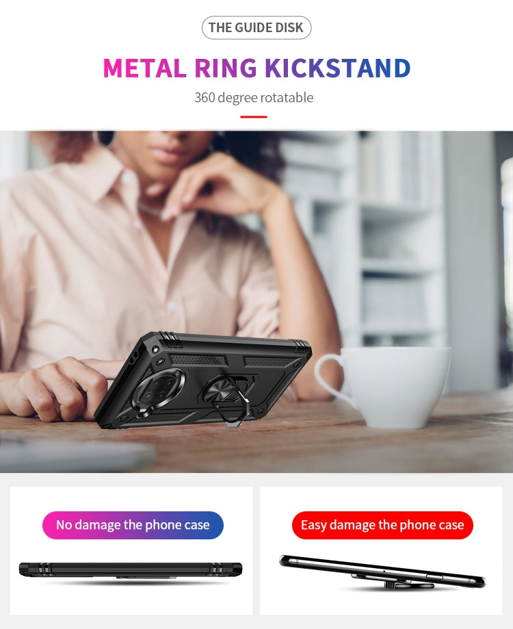 For Xiaomi Mi 10T Lite 5G Shockproof TPU + PC Protective Case with 360 Degree Rotating Holder(Black) - Xiaomi Cases by buy2fix | Online Shopping UK | buy2fix