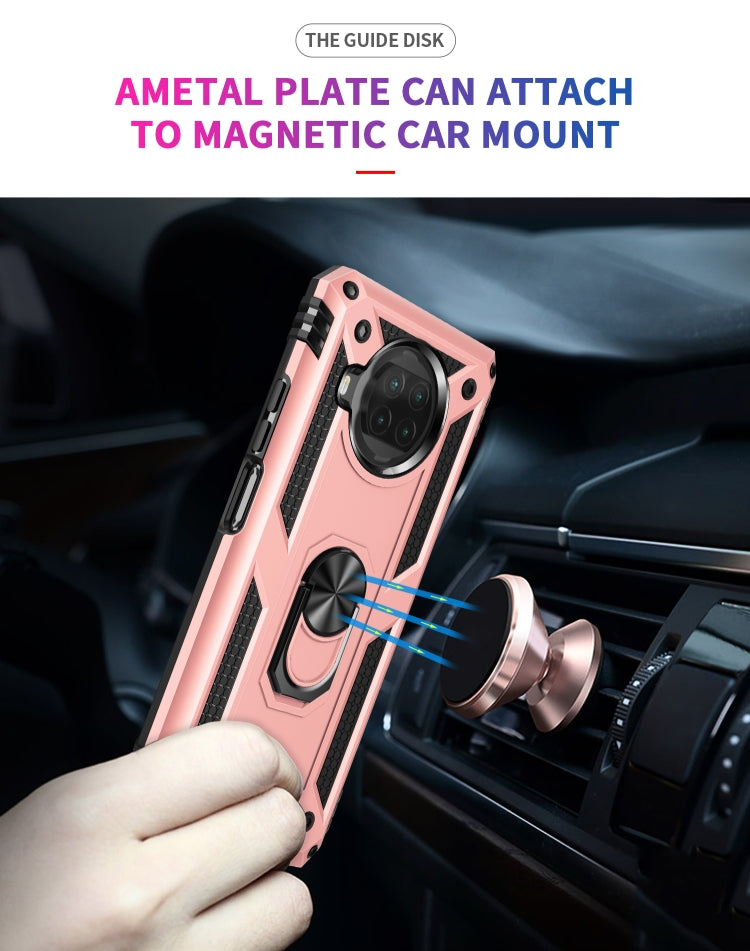 For Xiaomi Mi 10T Lite 5G Shockproof TPU + PC Protective Case with 360 Degree Rotating Holder(Rose Gold) - Xiaomi Cases by buy2fix | Online Shopping UK | buy2fix