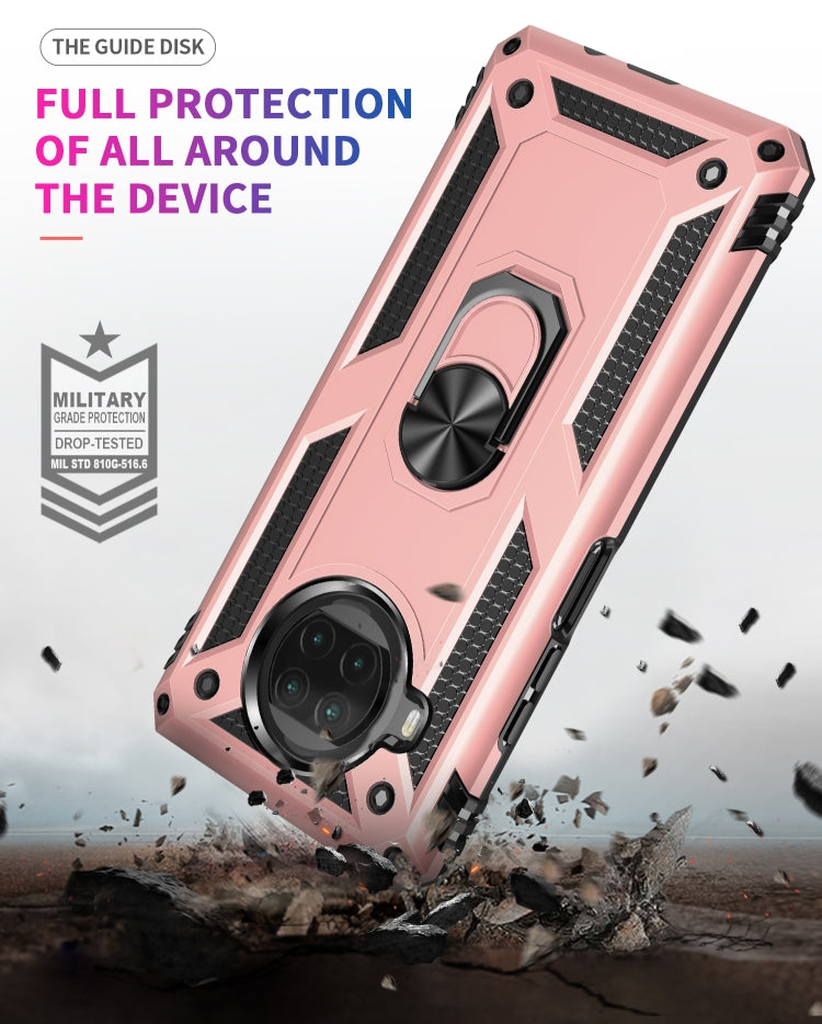 For Xiaomi Mi 10T Lite 5G Shockproof TPU + PC Protective Case with 360 Degree Rotating Holder(Rose Gold) - Xiaomi Cases by buy2fix | Online Shopping UK | buy2fix