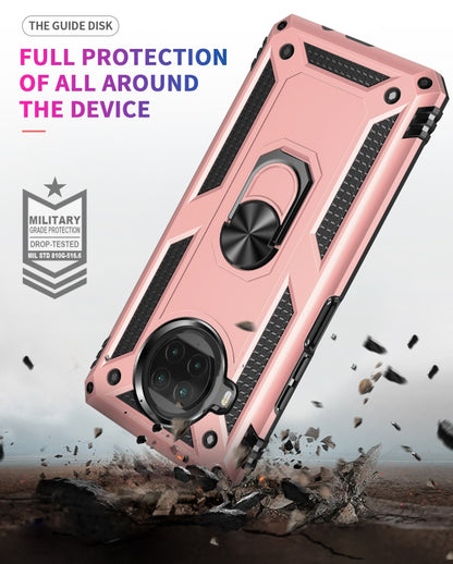 For Xiaomi Mi 10T Lite 5G Shockproof TPU + PC Protective Case with 360 Degree Rotating Holder(Rose Gold) - Xiaomi Cases by buy2fix | Online Shopping UK | buy2fix