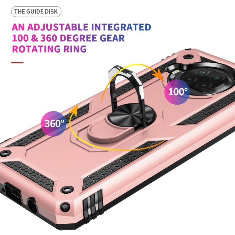 For Xiaomi Mi 10T Lite 5G Shockproof TPU + PC Protective Case with 360 Degree Rotating Holder(Rose Gold) - Xiaomi Cases by buy2fix | Online Shopping UK | buy2fix