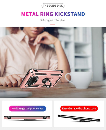 For Xiaomi Mi 10T Lite 5G Shockproof TPU + PC Protective Case with 360 Degree Rotating Holder(Rose Gold) - Xiaomi Cases by buy2fix | Online Shopping UK | buy2fix