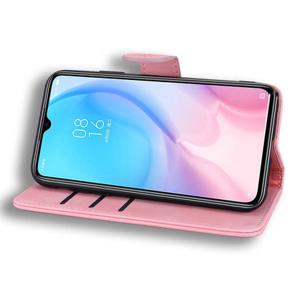 For Xiaomi Mi CC9e / Mi A3 Calf Pattern Mandala Double Folding Design Embossed Leather Case with Wallet & Holder & Card Slots(Pink) - Xiaomi Cases by buy2fix | Online Shopping UK | buy2fix