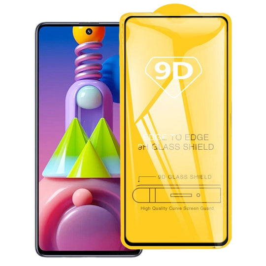 For Samsung Galaxy M51 9D Full Glue Full Screen Tempered Glass Film