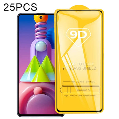 For Samsung Galaxy M51 25 PCS 9D Full Glue Full Screen Tempered Glass Film - Galaxy Tempered Glass by buy2fix | Online Shopping UK | buy2fix