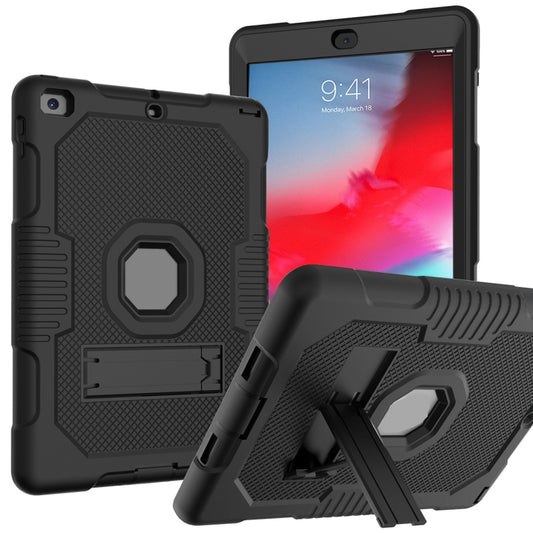 Contrast Color Robot Shockproof Silicone + PC Protective Case with Holder For iPad 9.7 (2017/2018)(Black) - iPad 9.7 (2018) & (2017) Cases by buy2fix | Online Shopping UK | buy2fix