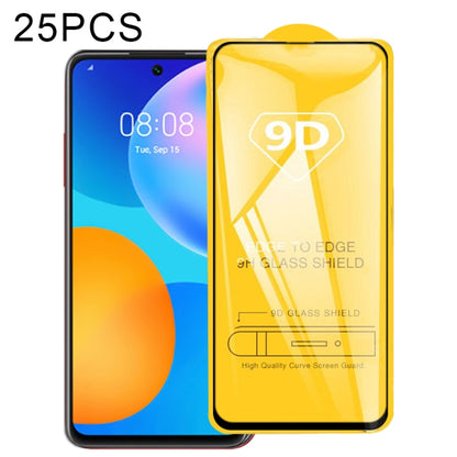 For Huawei P Smart 2021 25 PCS 9D Full Glue Full Screen Tempered Glass Film - Huawei Tempered Glass by PINWUYO | Online Shopping UK | buy2fix