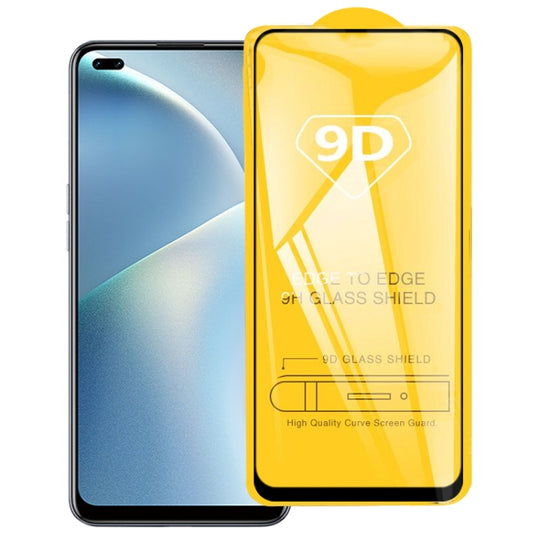 For OPPO Reno4 F 9D Full Glue Full Screen Tempered Glass Film