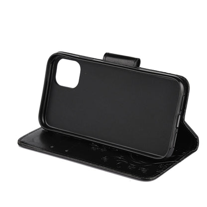 For iPhone 11 Pro Butterfly Flower Pattern Horizontal Flip Leather Case with Holder & Card Slots & Wallet(Black) - iPhone 11 Pro Cases by buy2fix | Online Shopping UK | buy2fix