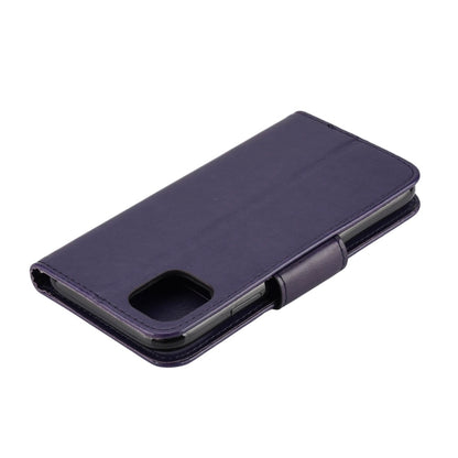 For iPhone 11 Pro Butterfly Flower Pattern Horizontal Flip Leather Case with Holder & Card Slots & Wallet(Deep Purple) - iPhone 11 Pro Cases by buy2fix | Online Shopping UK | buy2fix