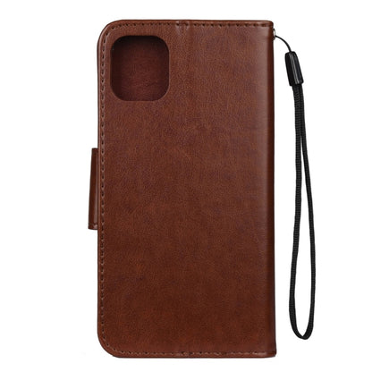 For iPhone 11 Pro Butterfly Flower Pattern Horizontal Flip Leather Case with Holder & Card Slots & Wallet(Brown) - iPhone 11 Pro Cases by buy2fix | Online Shopping UK | buy2fix