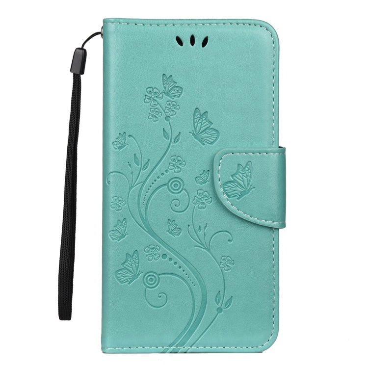 For iPhone 11 Butterfly Flower Pattern Horizontal Flip Leather Case with Holder & Card Slots & Wallet(Green) - iPhone 11 Cases by buy2fix | Online Shopping UK | buy2fix
