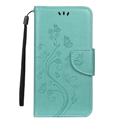 For iPhone 11 Butterfly Flower Pattern Horizontal Flip Leather Case with Holder & Card Slots & Wallet(Green) - iPhone 11 Cases by buy2fix | Online Shopping UK | buy2fix
