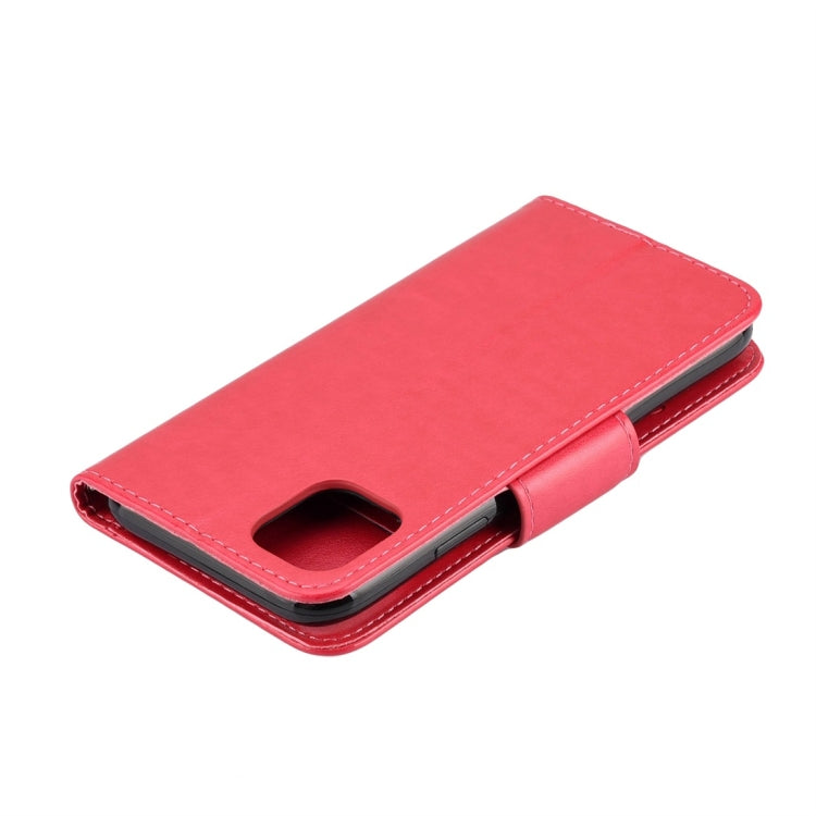 For iPhone 11 Butterfly Flower Pattern Horizontal Flip Leather Case with Holder & Card Slots & Wallet(Red) - iPhone 11 Cases by buy2fix | Online Shopping UK | buy2fix