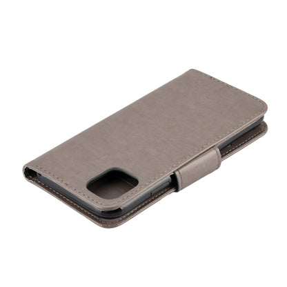 For iPhone 11 Butterfly Flower Pattern Horizontal Flip Leather Case with Holder & Card Slots & Wallet(Grey) - iPhone 11 Cases by buy2fix | Online Shopping UK | buy2fix