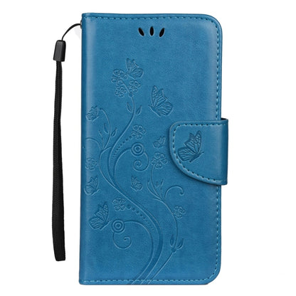 For iPhone 11 Pro Max Butterfly Flower Pattern Horizontal Flip Leather Case with Holder & Card Slots & Wallet(Blue) - iPhone 11 Pro Max Cases by buy2fix | Online Shopping UK | buy2fix