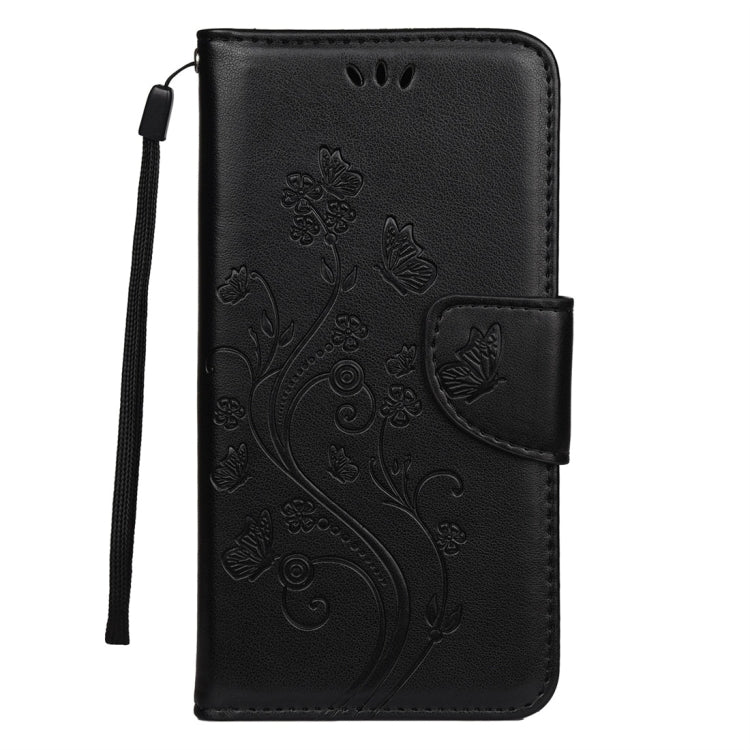 For iPhone 11 Pro Max Butterfly Flower Pattern Horizontal Flip Leather Case with Holder & Card Slots & Wallet(Black) - iPhone 11 Pro Max Cases by buy2fix | Online Shopping UK | buy2fix