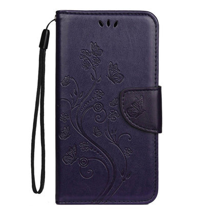 For iPhone 11 Pro Max Butterfly Flower Pattern Horizontal Flip Leather Case with Holder & Card Slots & Wallet(Deep Purple) - iPhone 11 Pro Max Cases by buy2fix | Online Shopping UK | buy2fix