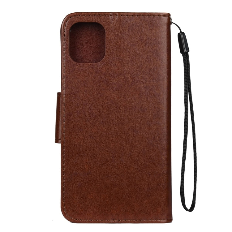 For iPhone 11 Pro Max Butterfly Flower Pattern Horizontal Flip Leather Case with Holder & Card Slots & Wallet(Brown) - iPhone 11 Pro Max Cases by buy2fix | Online Shopping UK | buy2fix