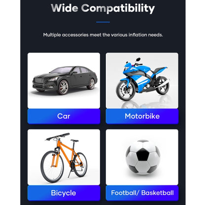 Rock Multi-function Portable LED Digital Display Car Air Pump - Inflatable Pump by ROCK | Online Shopping UK | buy2fix