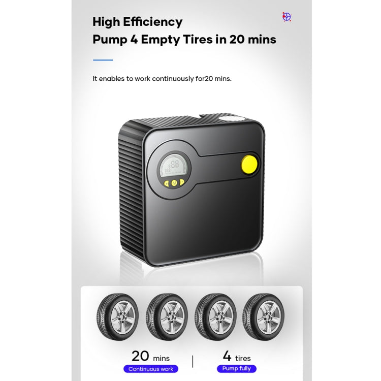 Rock Multi-function Portable LED Digital Display Car Air Pump - Inflatable Pump by ROCK | Online Shopping UK | buy2fix