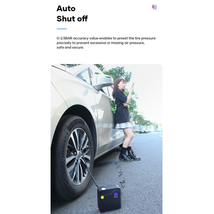 Rock Multi-function Portable LED Digital Display Car Air Pump - Inflatable Pump by ROCK | Online Shopping UK | buy2fix