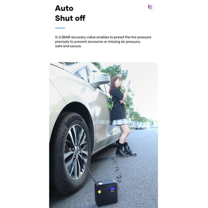 Rock Multi-function Portable LED Digital Display Car Air Pump - Inflatable Pump by ROCK | Online Shopping UK | buy2fix