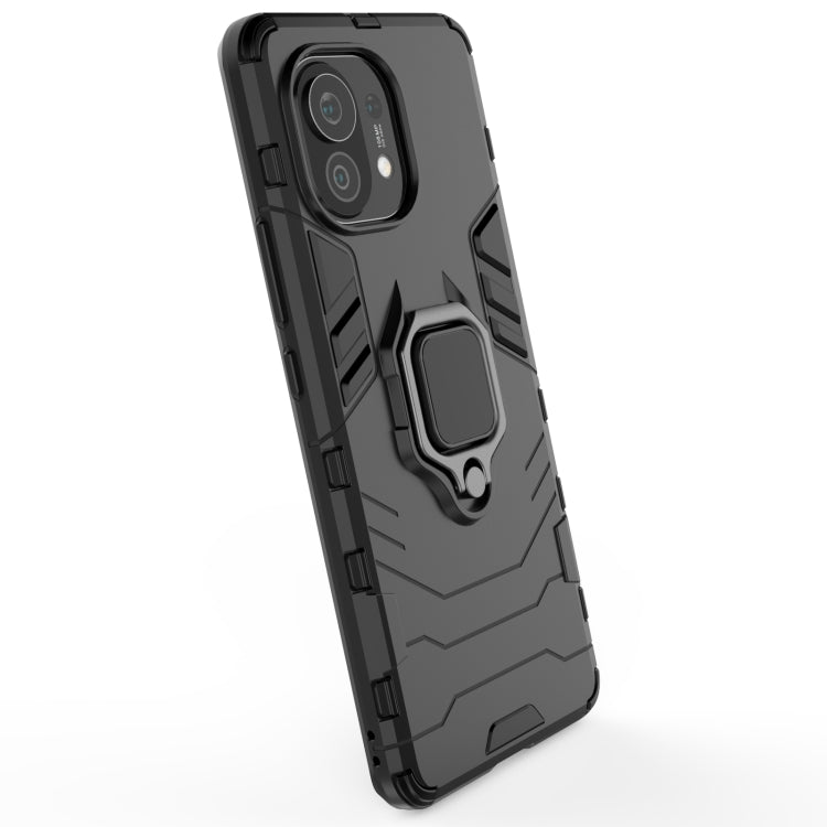 For Xiaomi Mi 11 PC + TPU Shockproof Protective Case with Magnetic Ring Holder(Navy Blue) - Xiaomi Cases by buy2fix | Online Shopping UK | buy2fix