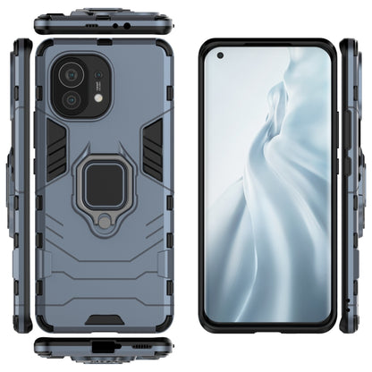 For Xiaomi Mi 11 PC + TPU Shockproof Protective Case with Magnetic Ring Holder(Navy Blue) - Xiaomi Cases by buy2fix | Online Shopping UK | buy2fix