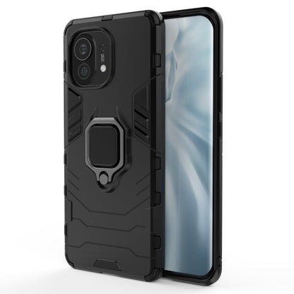 For Xiaomi Mi 11 PC + TPU Shockproof Protective Case with Magnetic Ring Holder(Black) - Xiaomi Cases by buy2fix | Online Shopping UK | buy2fix