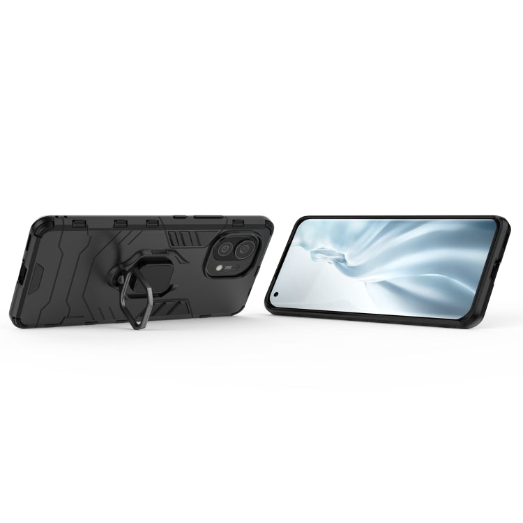 For Xiaomi Mi 11 PC + TPU Shockproof Protective Case with Magnetic Ring Holder(Black) - Xiaomi Cases by buy2fix | Online Shopping UK | buy2fix