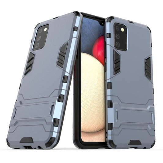 For Samsung Galaxy A02s(EU Edition) PC + TPU Shockproof Protective Case with Holder(Navy Blue) - Galaxy Phone Cases by ViLi | Online Shopping UK | buy2fix