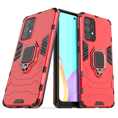 For Samsung Galaxy A52 5G/4G PC + TPU Shockproof Protective Case with Magnetic Ring Holder(Red) by buy2fix