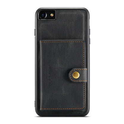 For iPhone SE 2022 / SE 2020 / 8 / 7 JEEHOOD Retro Magnetic Detachable Protective Case with Wallet & Card Slot & Holder(Black) - iPhone SE 2022 / 2020 / 8 / 7 Cases by buy2fix | Online Shopping UK | buy2fix