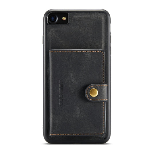 For iPhone SE 2022 / SE 2020 / 8 / 7 JEEHOOD Retro Magnetic Detachable Protective Case with Wallet & Card Slot & Holder(Black) - iPhone SE 2022 / 2020 / 8 / 7 Cases by buy2fix | Online Shopping UK | buy2fix