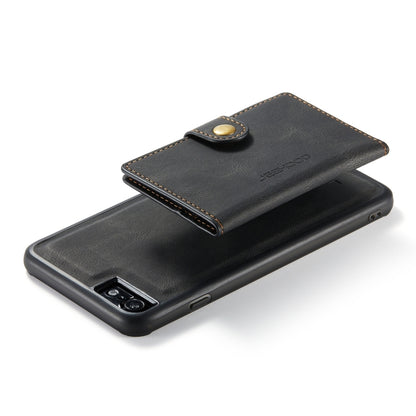 For iPhone SE 2022 / SE 2020 / 8 / 7 JEEHOOD Retro Magnetic Detachable Protective Case with Wallet & Card Slot & Holder(Black) - iPhone SE 2022 / 2020 / 8 / 7 Cases by buy2fix | Online Shopping UK | buy2fix