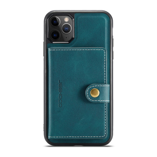 For iPhone 11 Pro JEEHOOD Retro Magnetic Detachable Protective Case with Wallet & Card Slot & Holder (Blue) - iPhone 11 Pro Cases by buy2fix | Online Shopping UK | buy2fix