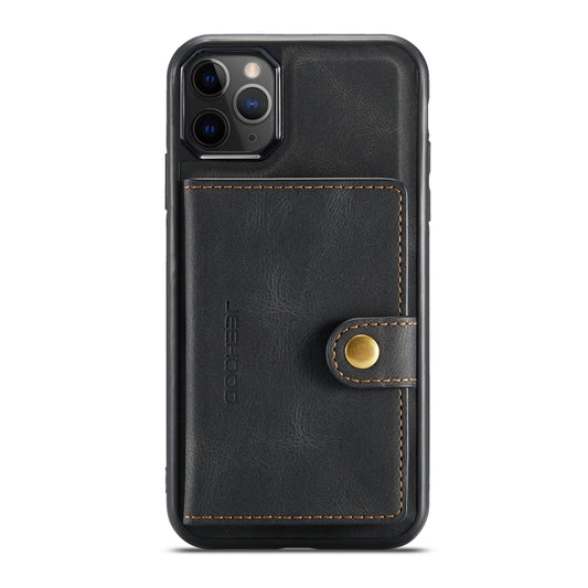 For iPhone 11 Pro Max JEEHOOD Retro Magnetic Detachable Protective Case with Wallet & Card Slot & Holder (Black) - iPhone 11 Pro Max Cases by buy2fix | Online Shopping UK | buy2fix
