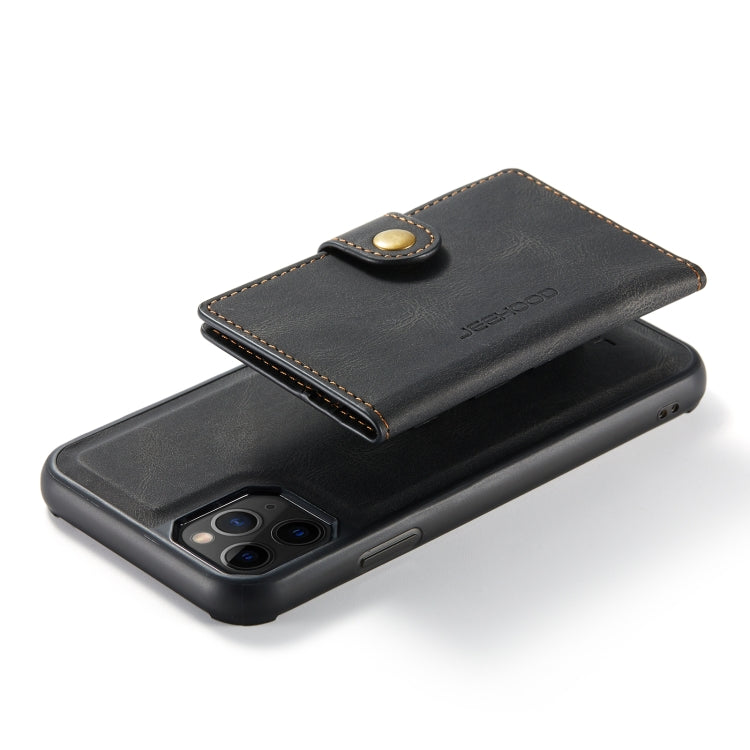For iPhone 11 Pro Max JEEHOOD Retro Magnetic Detachable Protective Case with Wallet & Card Slot & Holder (Black) - iPhone 11 Pro Max Cases by buy2fix | Online Shopping UK | buy2fix