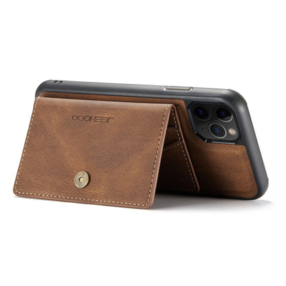 For iPhone 11 Pro Max JEEHOOD Retro Magnetic Detachable Protective Case with Wallet & Card Slot & Holder (Brown) - iPhone 11 Pro Max Cases by buy2fix | Online Shopping UK | buy2fix