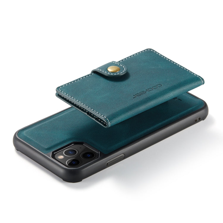 For iPhone 11 Pro Max JEEHOOD Retro Magnetic Detachable Protective Case with Wallet & Card Slot & Holder (Blue) - iPhone 11 Pro Max Cases by buy2fix | Online Shopping UK | buy2fix