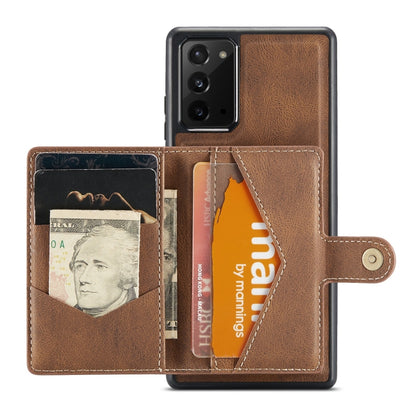 For Samsung Galaxy Note20 JEEHOOD Retro Magnetic Detachable Protective Case with Wallet & Card Slot & Holder(Brown) by buy2fix