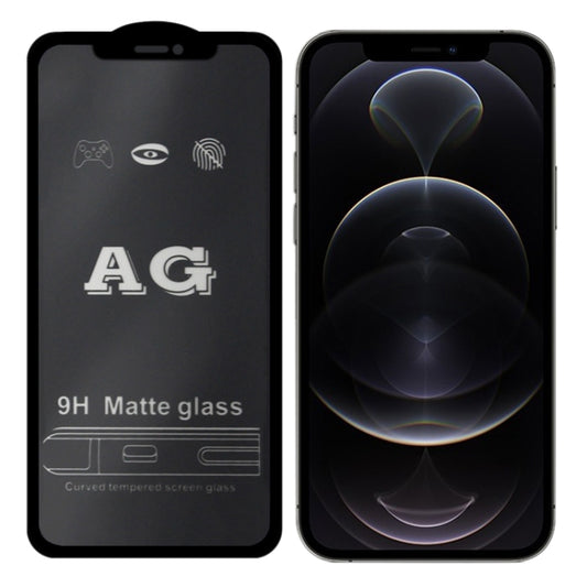 For iPhone 12 / 12 Pro AG Matte Frosted Full Cover Tempered Glass Film - iPhone 12 / 12 Pro Tempered Glass by buy2fix | Online Shopping UK | buy2fix