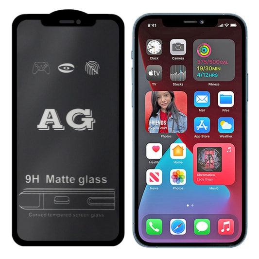 For iPhone 12 Pro Max AG Matte Frosted Full Cover Tempered Glass Film - iPhone 12 Pro Max Tempered Glass by buy2fix | Online Shopping UK | buy2fix