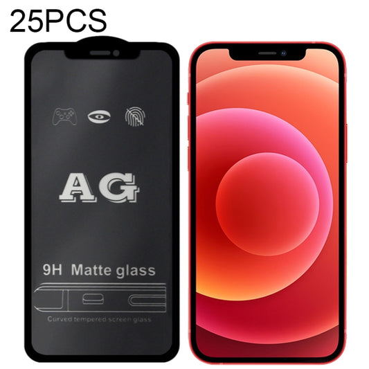 For iPhone 12 mini 25pcs AG Matte Frosted Full Cover Tempered Glass Film - iPhone 12 mini Tempered Glass by buy2fix | Online Shopping UK | buy2fix