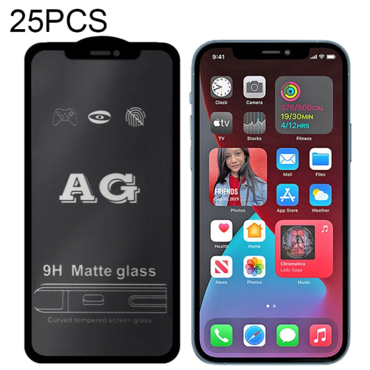 For iPhone 12 Pro Max 25pcs AG Matte Frosted Full Cover Tempered Glass Film - iPhone 12 Pro Max Tempered Glass by buy2fix | Online Shopping UK | buy2fix
