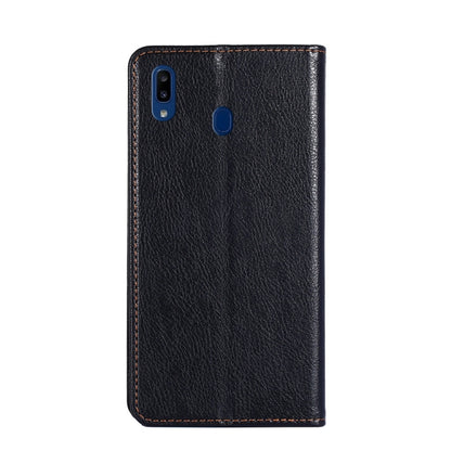 For Samsung Galaxy A20e PU + TPU Gloss Oil Solid Color Magnetic Horizontal Flip Leather Case with Holder & Card Slot & Wallet(Black) - Galaxy Phone Cases by buy2fix | Online Shopping UK | buy2fix