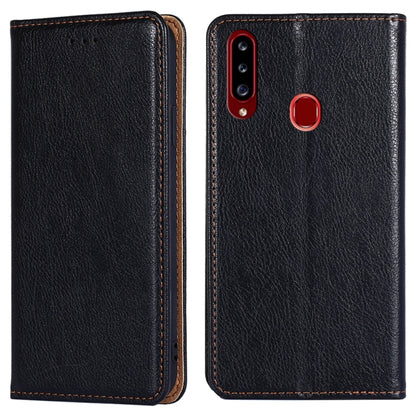 For Samsung Galaxy A20s PU + TPU Gloss Oil Solid Color Magnetic Horizontal Flip Leather Case with Holder & Card Slot & Wallet(Black) - Galaxy Phone Cases by buy2fix | Online Shopping UK | buy2fix