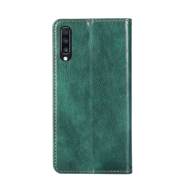 For Samsung Galaxy A70 PU + TPU Gloss Oil Solid Color Magnetic Horizontal Flip Leather Case with Holder & Card Slot & Wallet(Green) by buy2fix